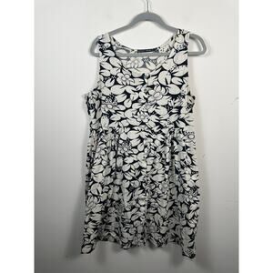 Gudrun Sjoden Tank Dress Organic Cotton Pockets Size Large Button Front EUC